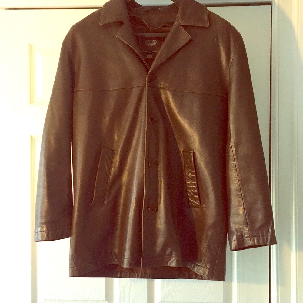 Coach Leather Jacket - with coach linear